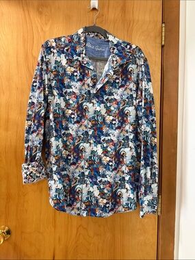 Robert Graham Multicolor Abstract Patterned Long Sleeve Shirt
